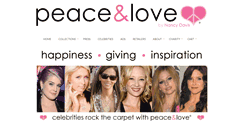 Desktop Screenshot of peaceandlovejewelry.com